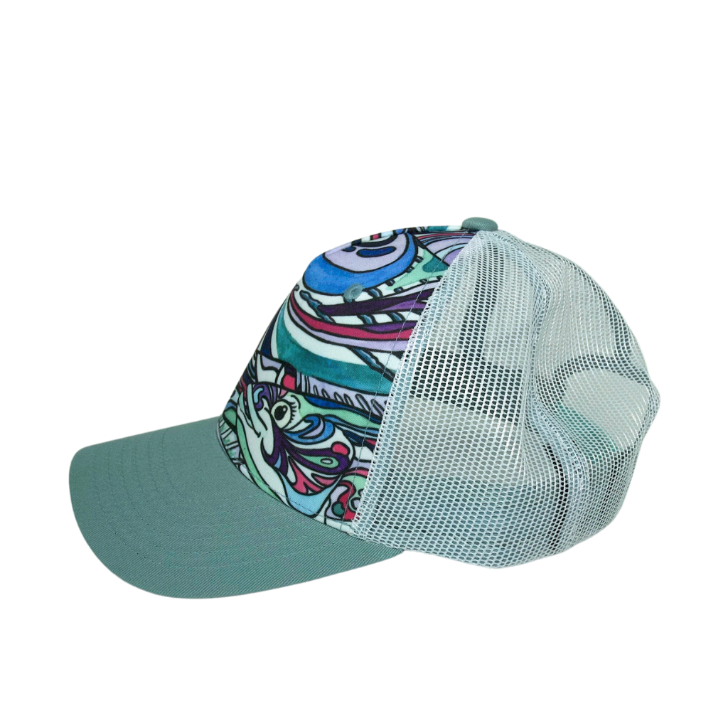 Salty Striper Abstract Trucker Hat