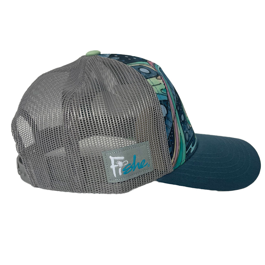 HaliBorealis Abstract Trucker Hat